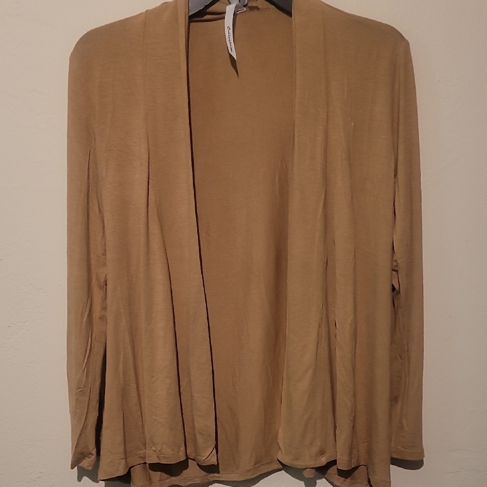 Collection B Light Brown Front Open Cardigan